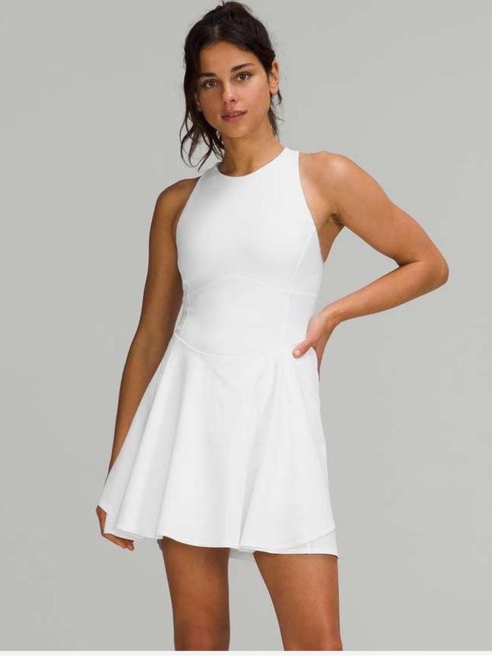 Lululemon Athletica White Court Crush Dress SZ 2 EUC